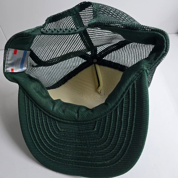 Lemon Lime Slice Soda Pop Vintage 80s Trucker Hat Green Adjustable Mesh Rare - Picture 3 of 3